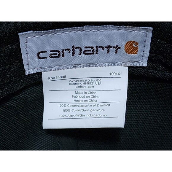 Carhartt Mens Hat Cap Black Snapback Moisture Wicking Fast Dry Ashland Work - Picture 7 of 8